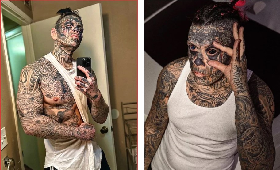 Man Spends $70K To Tattoo His Full Body And Eyeballs, Reveals What He Looked Like Before