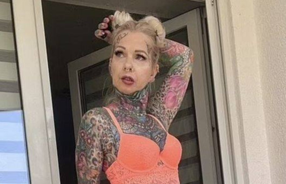 Grandma With Body Fully Covered In Tattoos Reveals What She Looked Like One Decade Ago